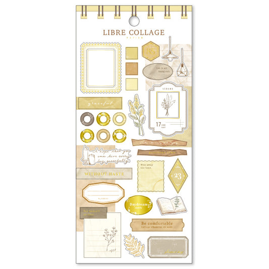 Libre Collage Papier Gold Foil Sticker Series - Yellow