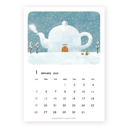 2025 Limited A4 Month Calendar designed by Mariko Fukuoka