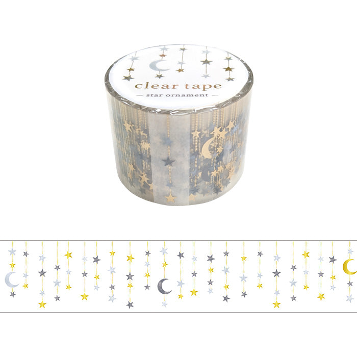 Clear Tape with Gold Foil - Star Ornament