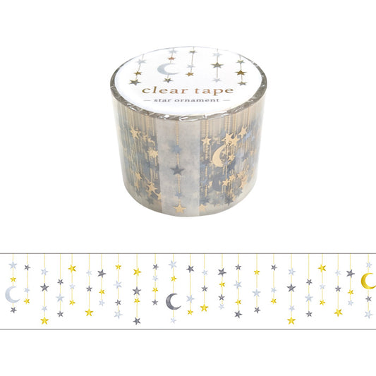 Clear Tape with Gold Foil - Star Ornament