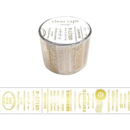 Clear Tape with Gold Foil - Receipt