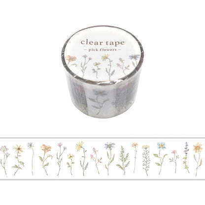 Antique Series Clear Tape - Pick flowers