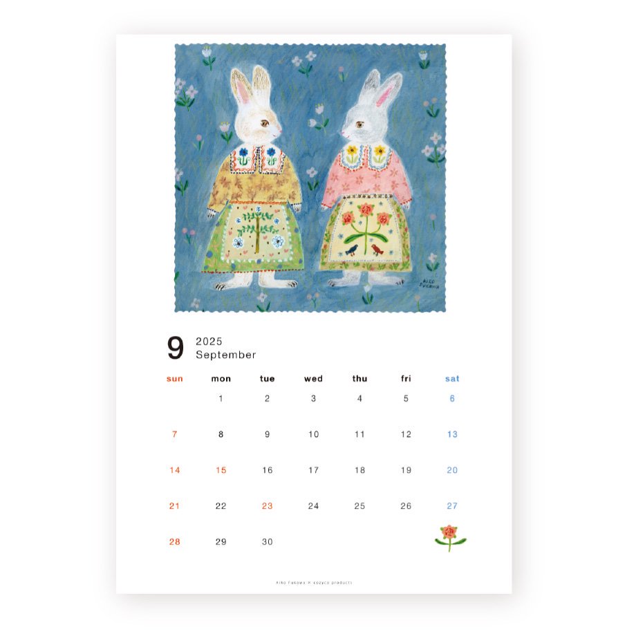 2025 Limited A4 Month Calendar designed by Aiko Fukawa