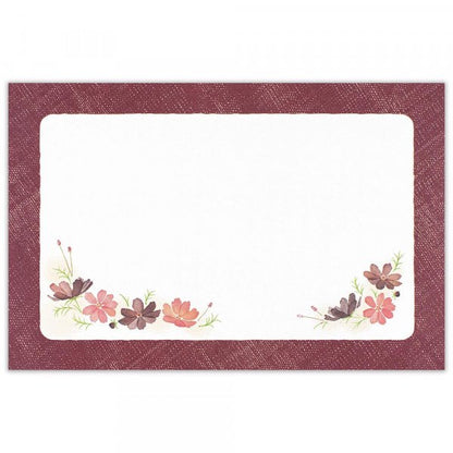 Mini Die-cut Letter Writing Set Autumn Series - Cosmos