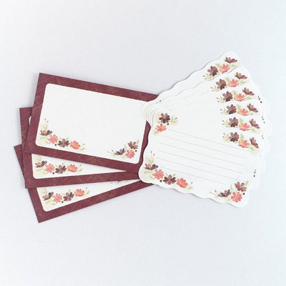 Mini Die-cut Letter Writing Set Autumn Series - Cosmos