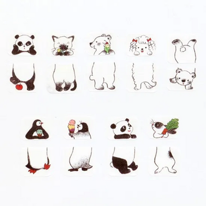 Washi Sticker Roll Series - Black and white sandwich