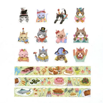 Washi Sticker Roll Series - Cat Party Kalo