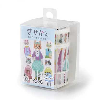 Washi Sticker Roll Series - Dress-up Cats Party