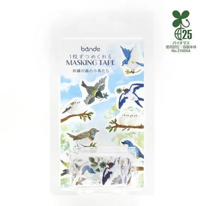 Washi Sticker Roll Series - Embroidered Forest Birds