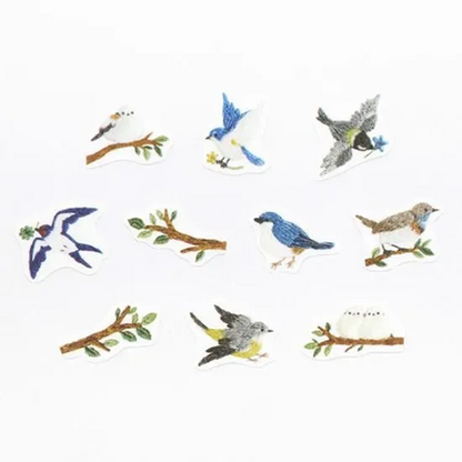 Washi Sticker Roll Series - Embroidered Forest Birds