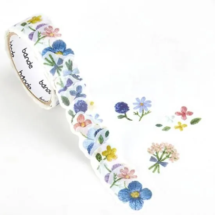 Washi Sticker Roll Series - Embroidered Wildflowers of the Forest