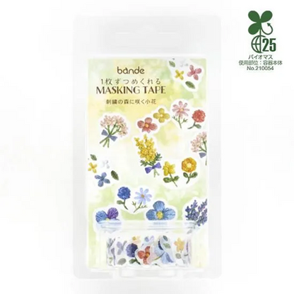 Washi Sticker Roll Series - Embroidered Wildflowers of the Forest