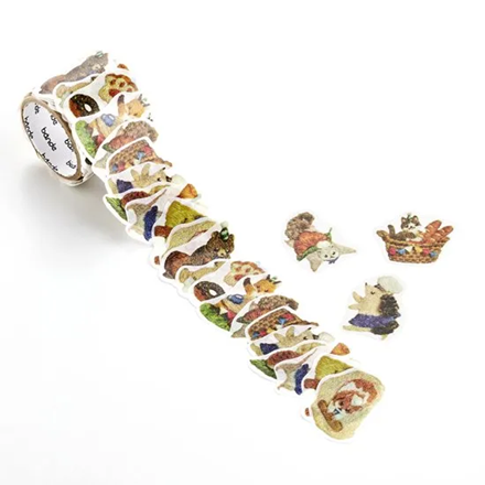 Washi Sticker Roll Series - Embroidery Forest Bread Marche