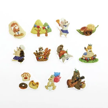Washi Sticker Roll Series - Embroidery Forest Bread Marche