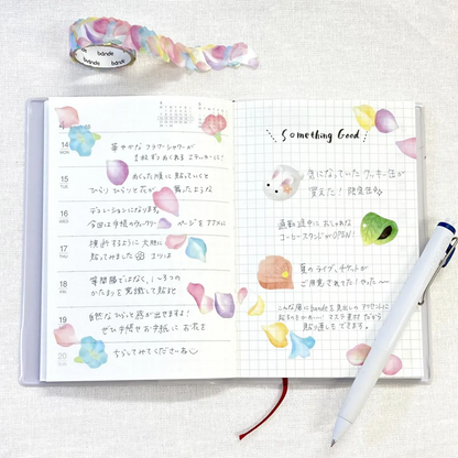 Washi Sticker Roll Series - Flower Shower Pink