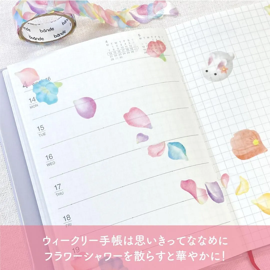 Washi Sticker Roll Series - Flower Shower Pink
