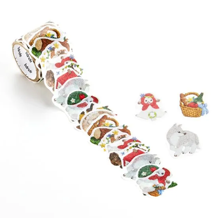 Washi Sticker Roll Series - Red Riding Hood in Embroidered Forest