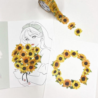 Washi Sticker Roll Series - Sunflower