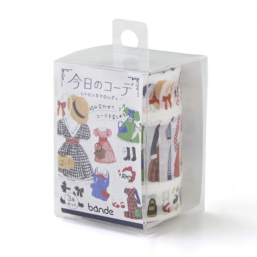Washi Sticker Roll Series - Today's Outfit: Retro Cinema Lady