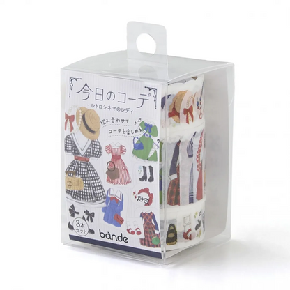Washi Sticker Roll Series - Today's Outfit: Retro Cinema Lady