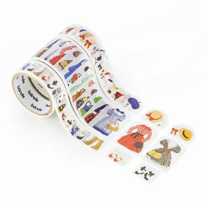 Washi Sticker Roll Series - Today's Outfit: Retro Cinema Lady