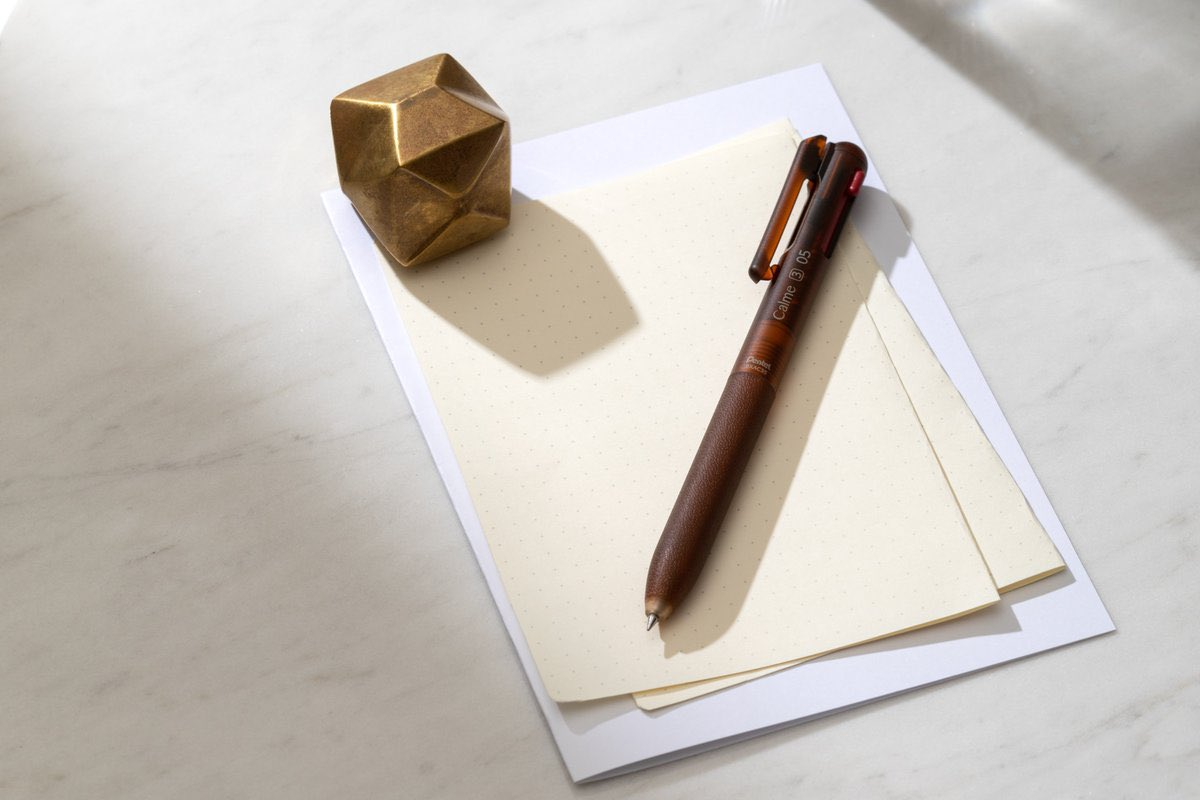 Calme x Miyake Design Soundless Series 0.5mm Ballpoint Pen - Relaxed Frost Color