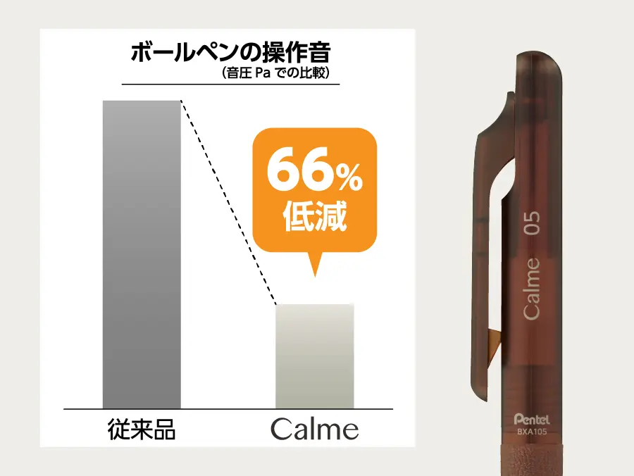 Calme x Miyake Design Soundless Series 0.5mm Ballpoint Pen - Relaxed Frost Color