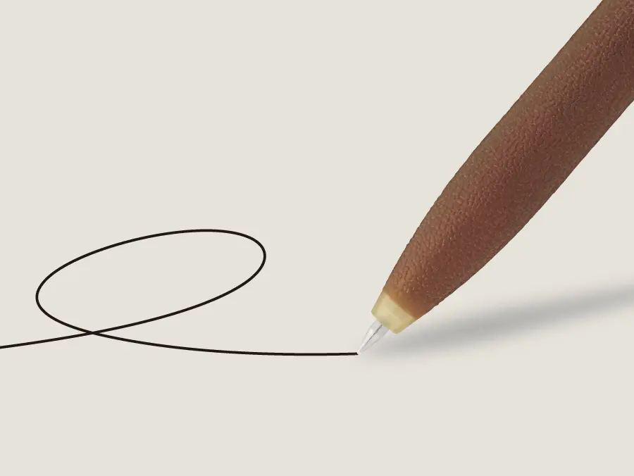 Calme x Miyake Design Soundless Series 0.5mm Ballpoint Pen - Relaxed Frost Color