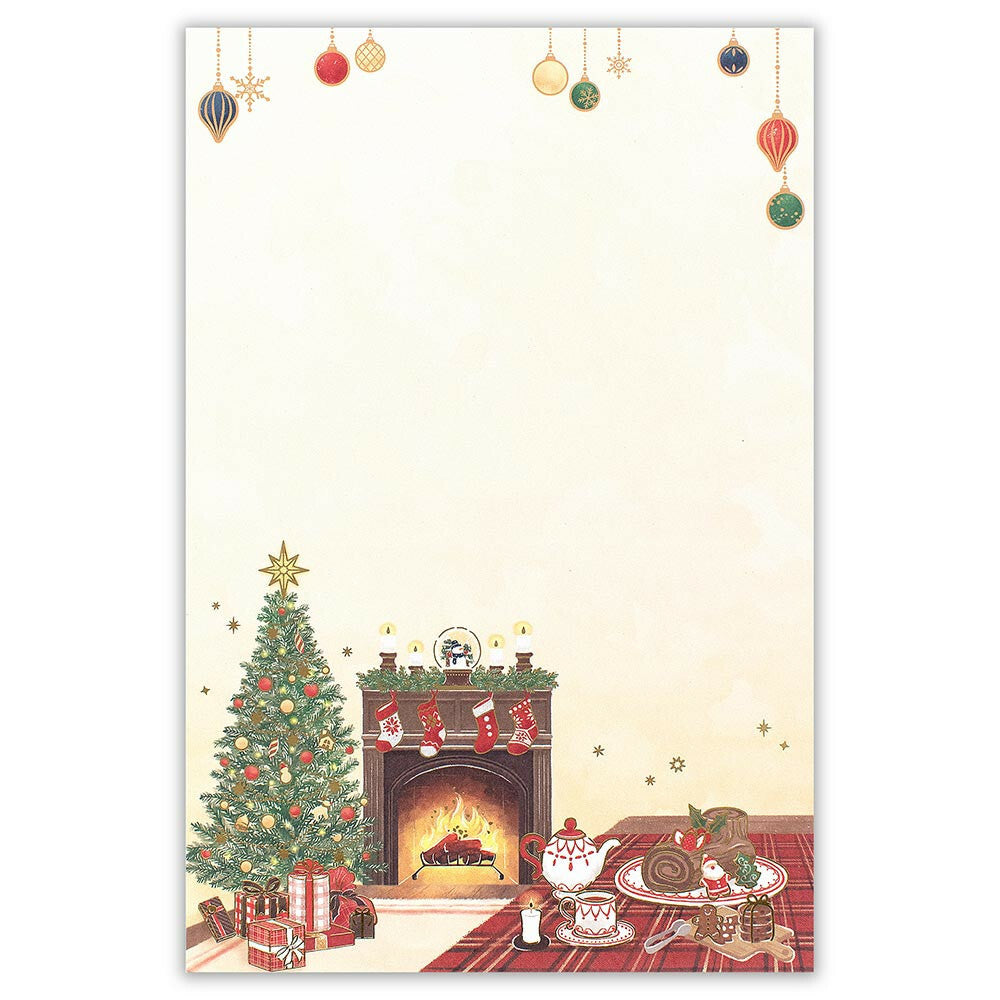 Christmas Gold Foil Letter Writing Set - Christmas Party