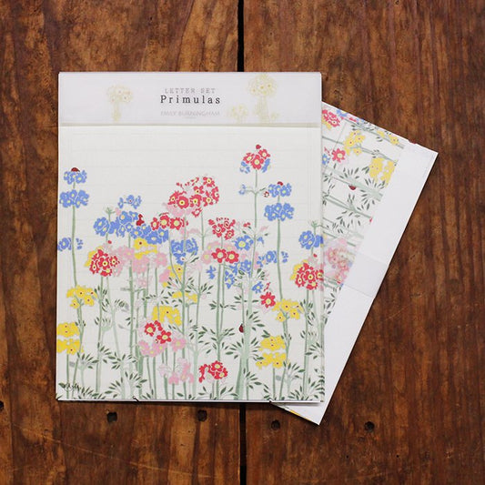 Letter Writing Set Series designed by Emily Burningham - Primulas