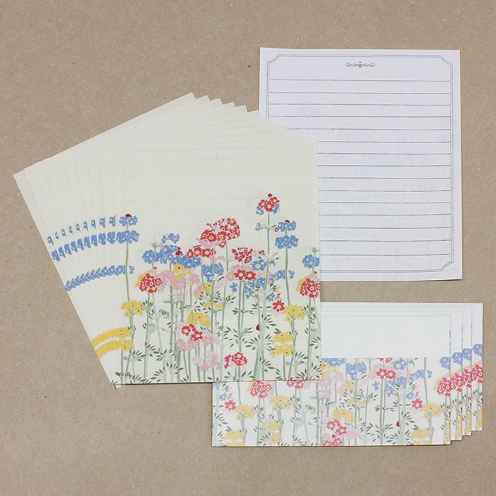 Letter Writing Set Series designed by Emily Burningham - Primulas