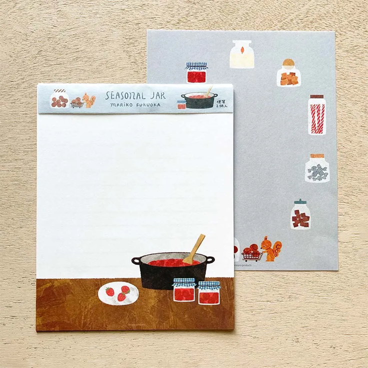 Letter Writing Set Series designed by Fukuoka Mariko - Seasonal Jar