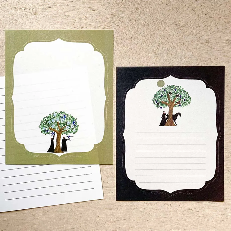 Letter Writing Set Series designed by Nishi Shuku - Tree