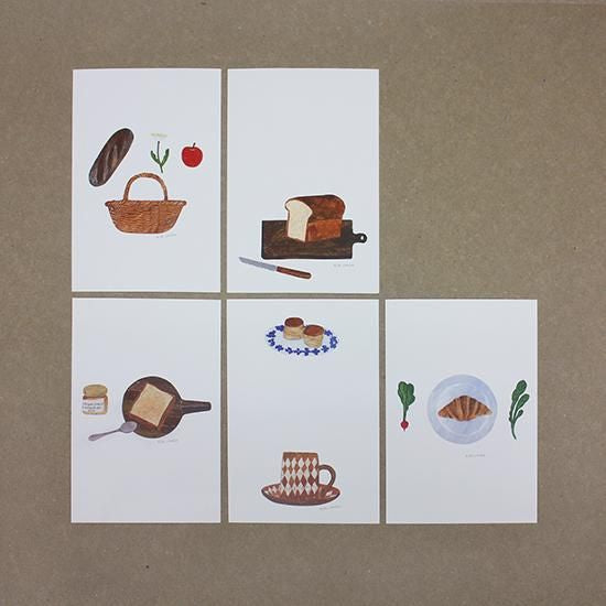Postcard Set Series designed by Nishi Shuku - BREAD