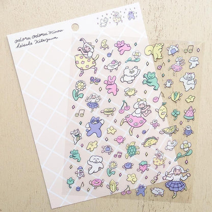 PET Sticker Series design by Heisuke Kitazawa - Dancing, Dancing, Everyone