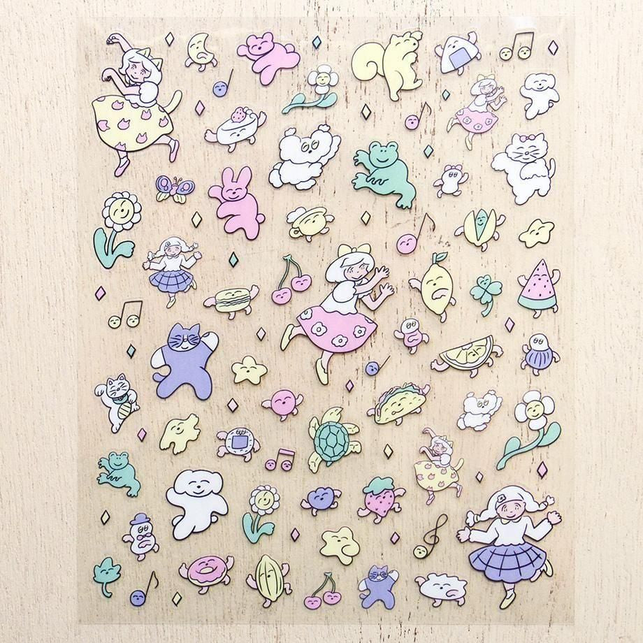 PET Sticker Series design by Heisuke Kitazawa - Dancing, Dancing, Everyone