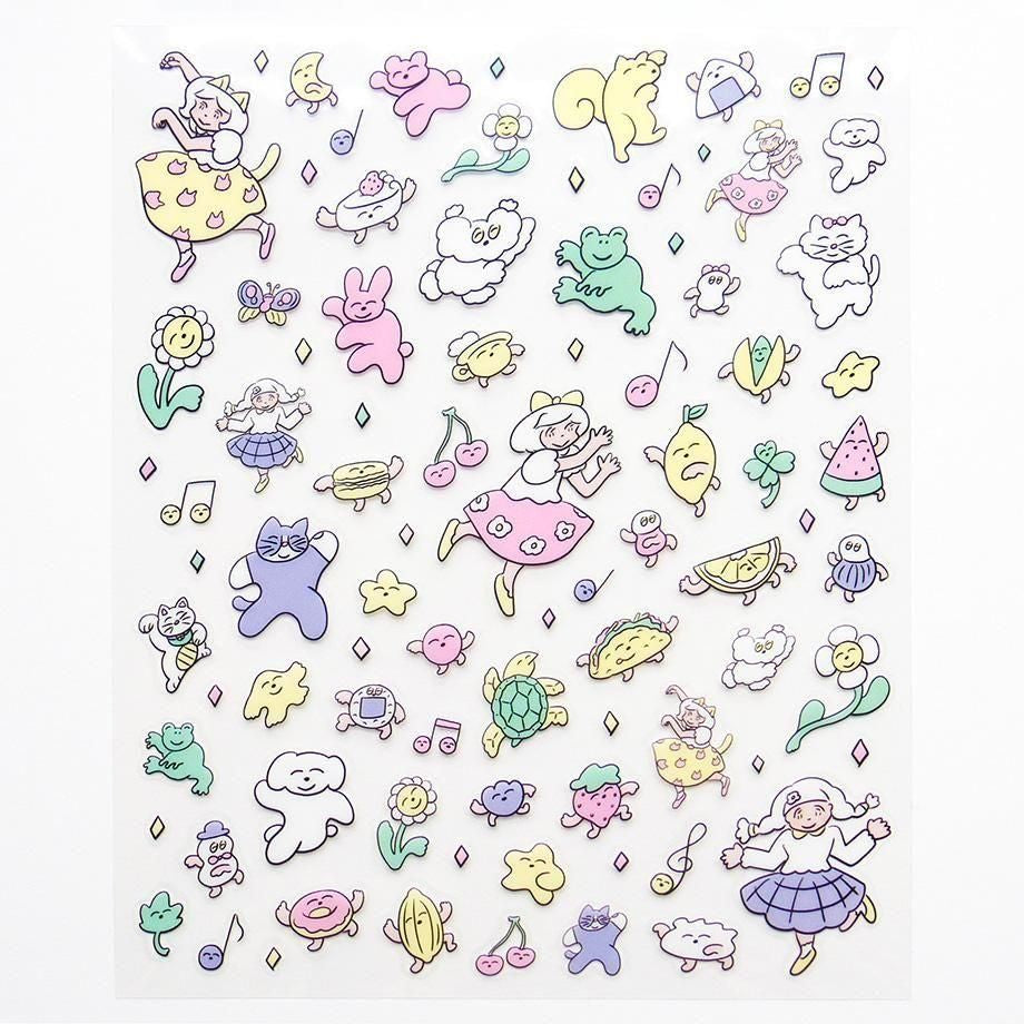 PET Sticker Series design by Heisuke Kitazawa - Dancing, Dancing, Everyone
