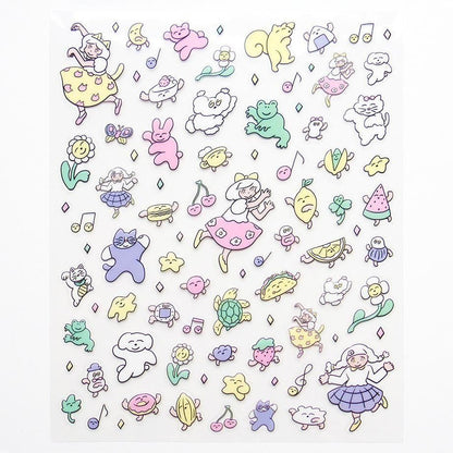 PET Sticker Series design by Heisuke Kitazawa - Dancing, Dancing, Everyone