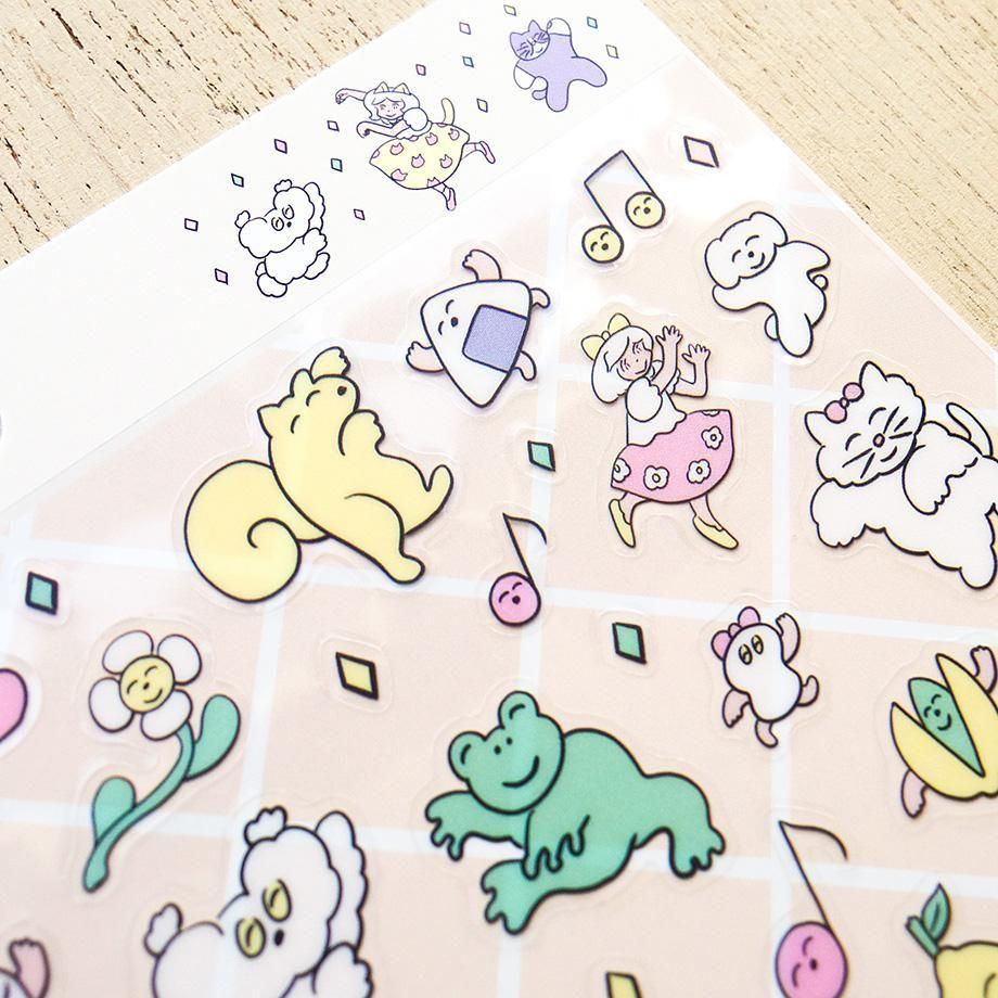 PET Sticker Series design by Heisuke Kitazawa - Dancing, Dancing, Everyone