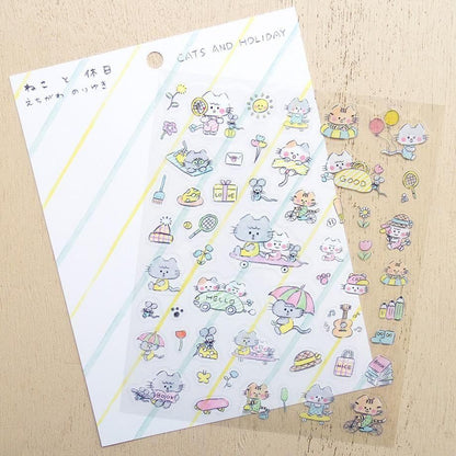 PET Sticker Series design by Noriyuki Echigawa - Cats and Holidays