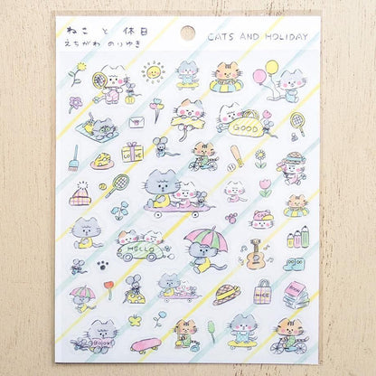 PET Sticker Series design by Noriyuki Echigawa - Cats and Holidays