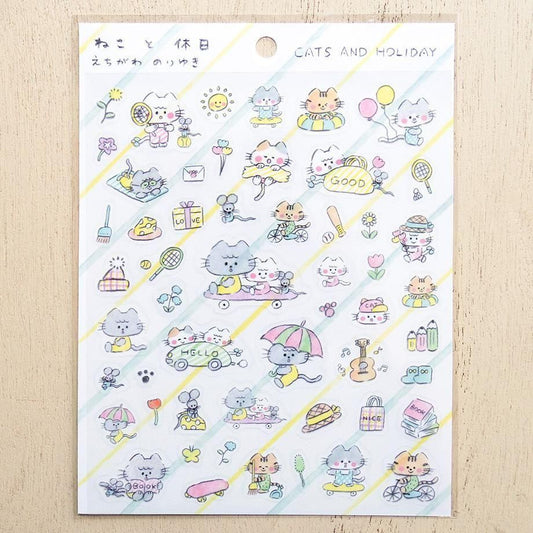 PET Sticker Series design by Noriyuki Echigawa - Cats and Holidays