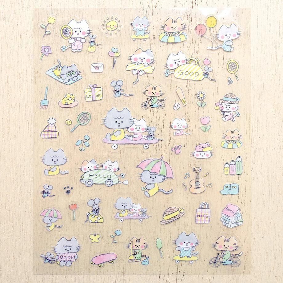 PET Sticker Series design by Noriyuki Echigawa - Cats and Holidays