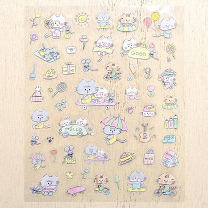 PET Sticker Series design by Noriyuki Echigawa - Cats and Holidays