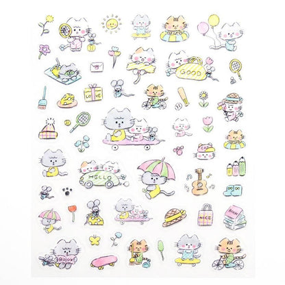 PET Sticker Series design by Noriyuki Echigawa - Cats and Holidays