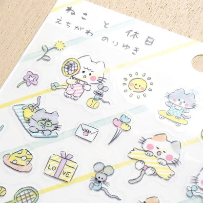 PET Sticker Series design by Noriyuki Echigawa - Cats and Holidays