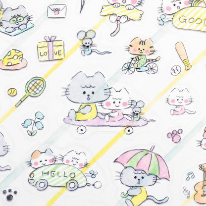 PET Sticker Series design by Noriyuki Echigawa - Cats and Holidays