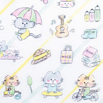 PET Sticker Series design by Noriyuki Echigawa - Cats and Holidays