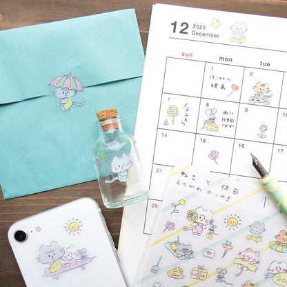 PET Sticker Series design by Noriyuki Echigawa - Cats and Holidays