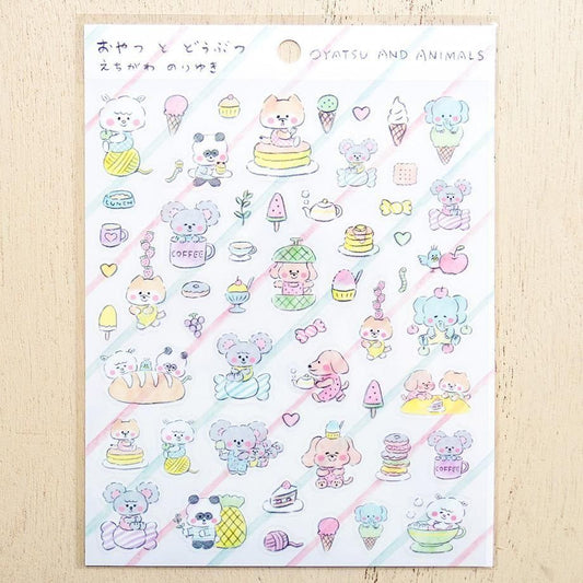PET Sticker Series design by Noriyuki Echigawa - Snacks and Animals